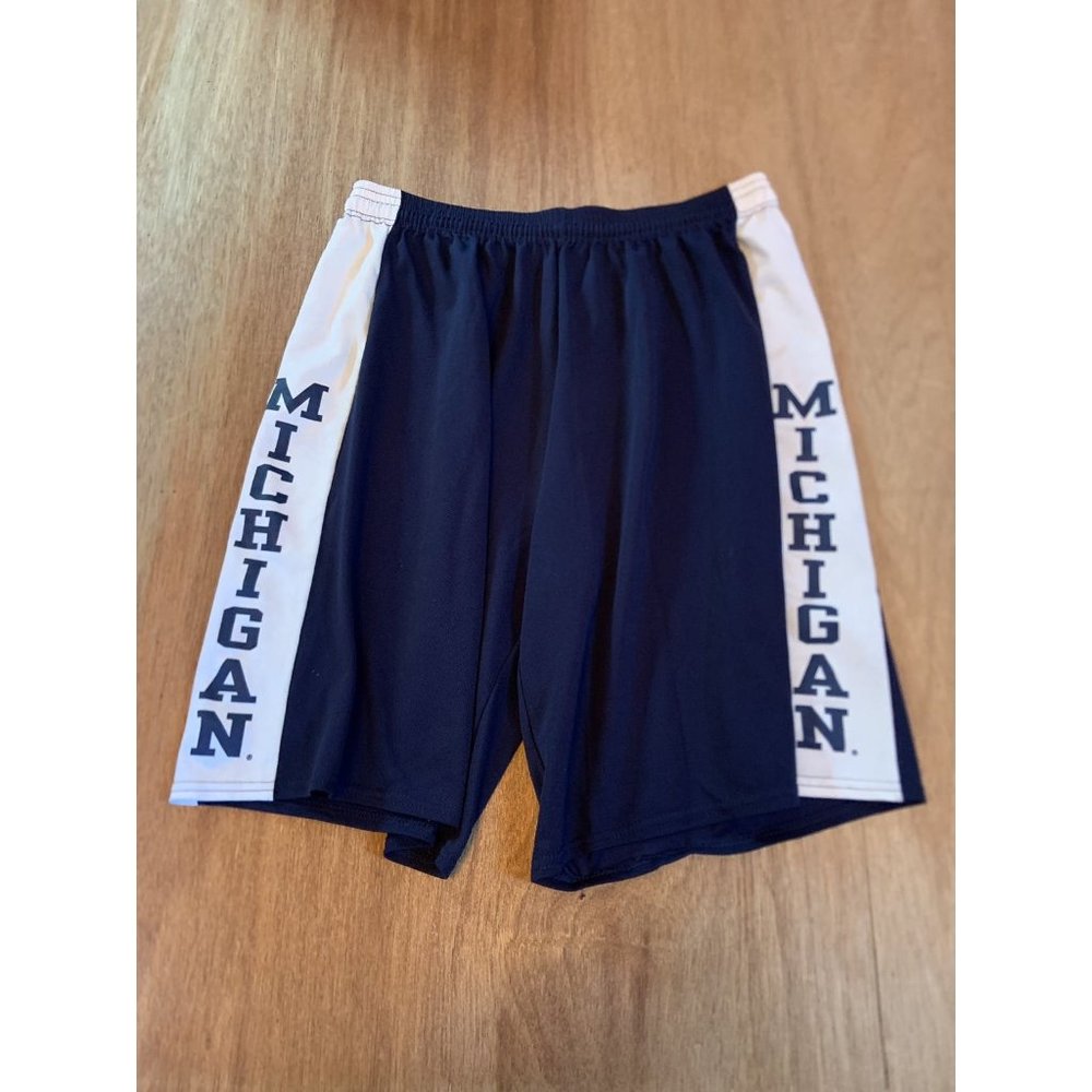 90s Vintage Michigan Wolverines Gym Shorts XL Spellout Made in USA Dodger